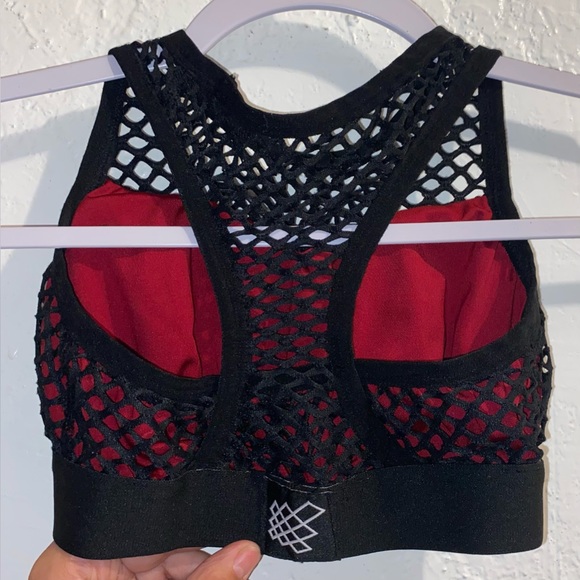 JED NORTH SPORTS BRA RED AND BLACK SIZE SMALL - Picture 2 of 2